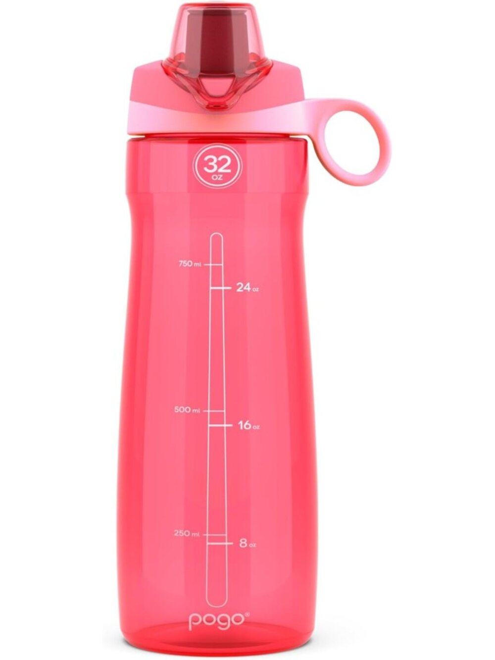 32 Oz BPA-Free Tritan Plastic Water Bottle with Chug Lid - Pink Hydration